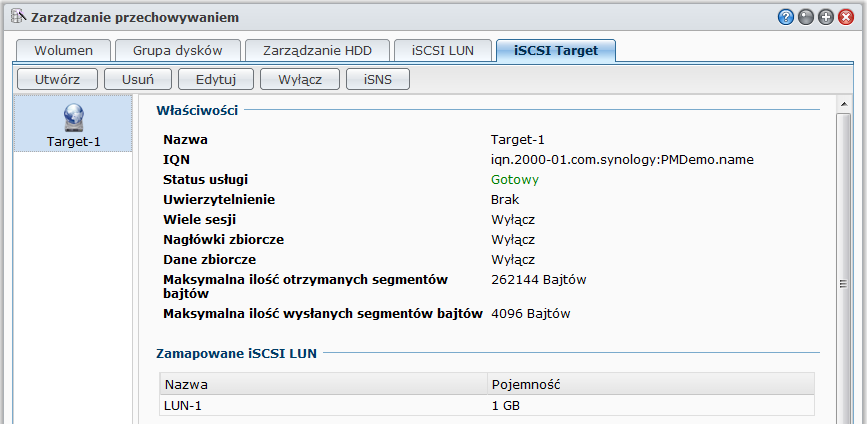 Uwaga: W przypadku wolumenu lub grupy dysków typu RAID 5, RAID 5+Spare i RAID 6 dysk twardy musi być większy niż najmniejszy dysk wolumenu lub grupy dysków.