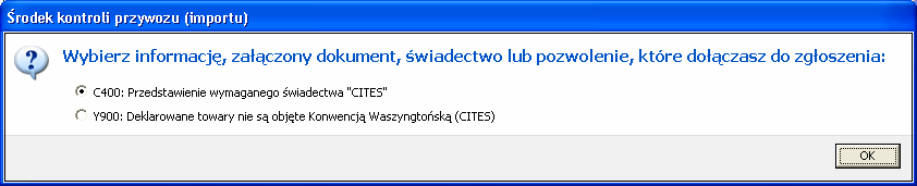 Jak widać na powyŝszym obrazku w przypadku importu towarów sklasyfikowanych kodem 9705 00 00 20 mamy trzy rodzaje ograniczeń obrotu: Kontrola przywozu produktów z fok Kontrola przywozu polegająca na