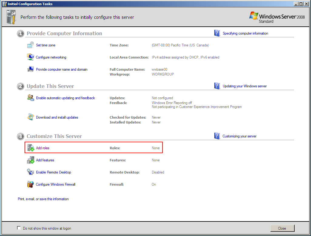 Instalacja komponentów systemu operacyjnego Microsoft Windows 2008 Server Internet Information Services Portal wymaga
