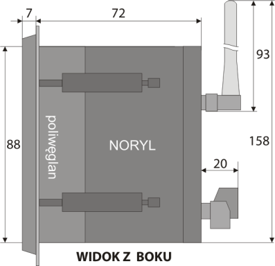 Stopień ochrony Masa ~330g IP30 od czoła, IP20 od strony złącz Kompatybilność elektromagnetyczna (EMC) odporność: wg normy PN-EN 61000-6-2:2002(U) (1) emisyjność: wg normy PN-EN 61000-6-4:2002(U) (1)