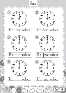 SEGREGATOR 16 TIME karta pracy 16/1 Uczniowie uzupełniają brakujące liczby i dorysowują wskazówki zegara. Nauczyciel monitoruje pracę uczniów.