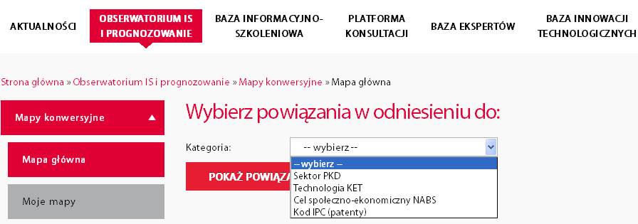 2 MAPY KONWERSYJNE Tabele konwersyjne jako odpowiedź na pytania o powiązania ponadsektorowe i przynależność do gospodarki wiedzy Aby wzmocnić zjawiska decydujące o zbudowaniu przewag konkurencyjnych