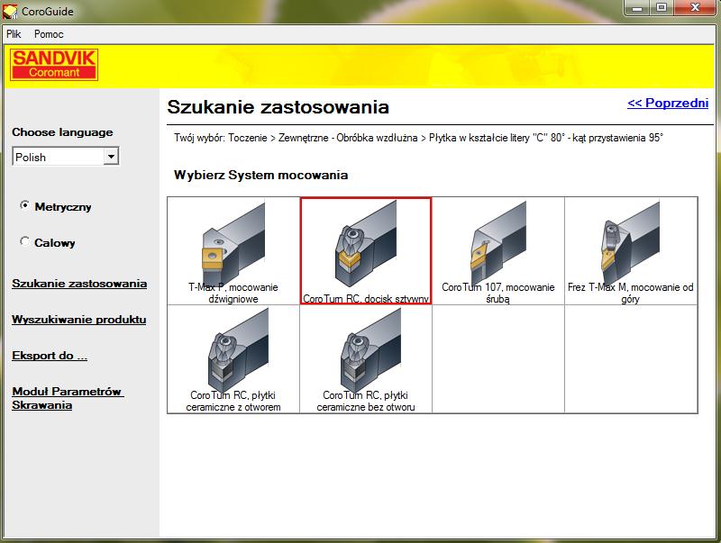 Musimy określić rodzaj trzonka,