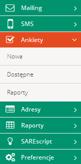 TECHNOLOGIA I MOŻLIWOŚCI System ankiet jest osobnym modułem dostępnym w ramach wykorzystania systemu SARE.