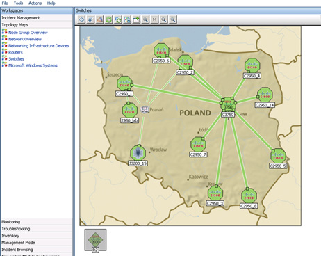 Zarządzanie siecią Pierwszym krokiem profesjonalnego systemu zarządzania jest nadzór i utrzymywanie kontroli nad infrastrukturą sieciową przedsiębiorstwa.