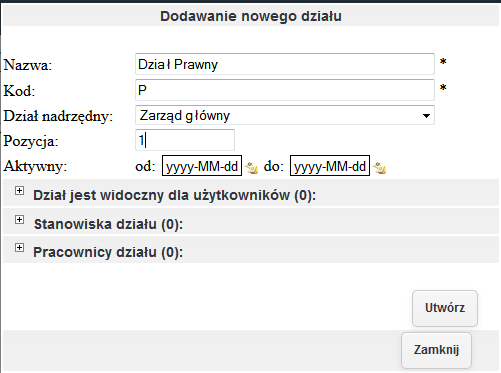 Struktura firmy Słownik przedstawia strukturę firmy w formie hierarchicznej używając postaci graficznej (rys. 18).