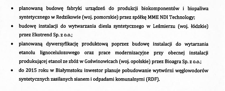 Cd rozwój biopaliw transportowych w Polsce c.
