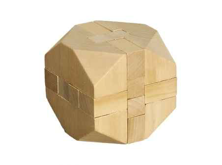 gra logiczna - przestrzenna wykonana z drewna nadruk