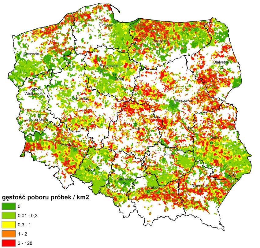Monitoring odczynu gleb na terenie Polski Zastosowanie metod geostatystycznych do wyznaczenia przestrzennej gęstości punktów kontrolnych.