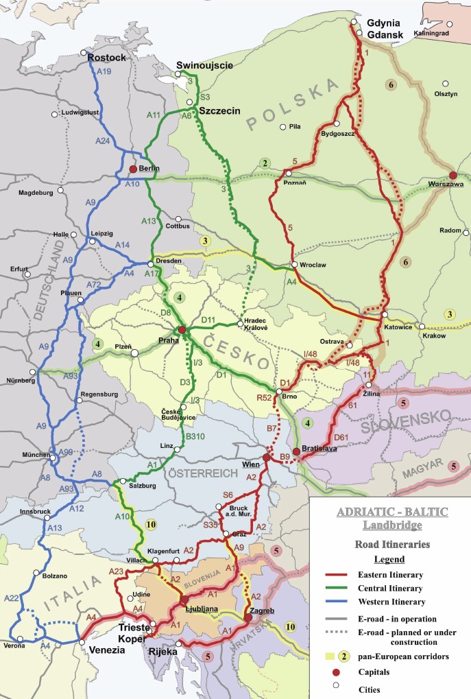 Dostęp drogowy do portów morskich w korytarzu PółnocPołudnie (Adriatic-Baltic