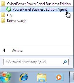 Programs > CyberPower PowerPanel Business Edition > PowerPanel Business Edition Center (albo PowerPanel Business Edition Client). Zostaniesz przeniesiony do strony logowania.