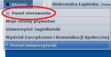 ZARZĄDZANIE ZAWARTOŚCIĄ STRON Istnieją dwa sposoby na dodanie nowego szablonu strony głównej do portalu.