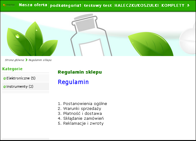 W każdej chwili możesz edytować wybraną stronę informacyjną po jej zapisaniu klikając ikonę zębatego koła, a następnie wybierając opcje Edytuj.