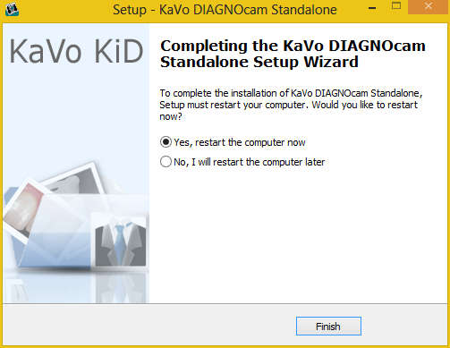 4 Uruchomienie 4.2 Instalacja oprogramowania Potwierdzić żądanie systemu Windows Uruchom ponownie później. Zaznaczyć opcję Tak, uruchom komputer ponownie i zakończyć, naciskając Wykonaj.