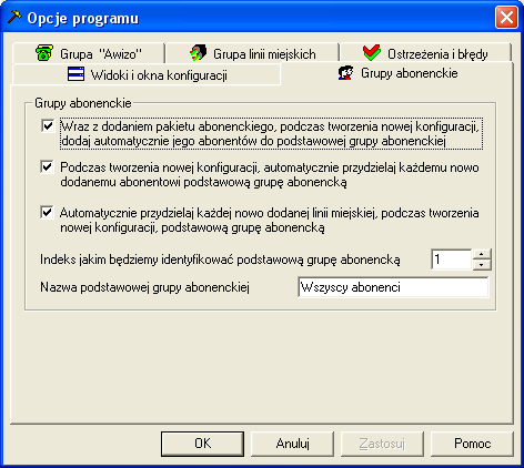 3.6.10.1.2.Inne parametry Żądaj potwierdzenia podczas zmiany widoków konfiguracji (komunikat: Czy chcesz przebudować konfigurację centrali w związku ze zmianą ilości pakietów lub ich typów?