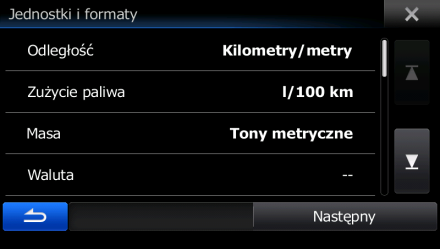 Aby kontynuować, naciśnij. 3. Zostanie uruchomiony Kreator konfiguracji. Aby kontynuować, naciśnij. 4. Wybierz język i głos używany dla komunikatów nawigacji głosowej.