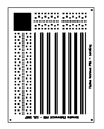 Rys.5. Płytka testowa do nauki bondingu. Projekt fotomaski wykonuje się w programie graficznym AutoCad, Corel, Protel.