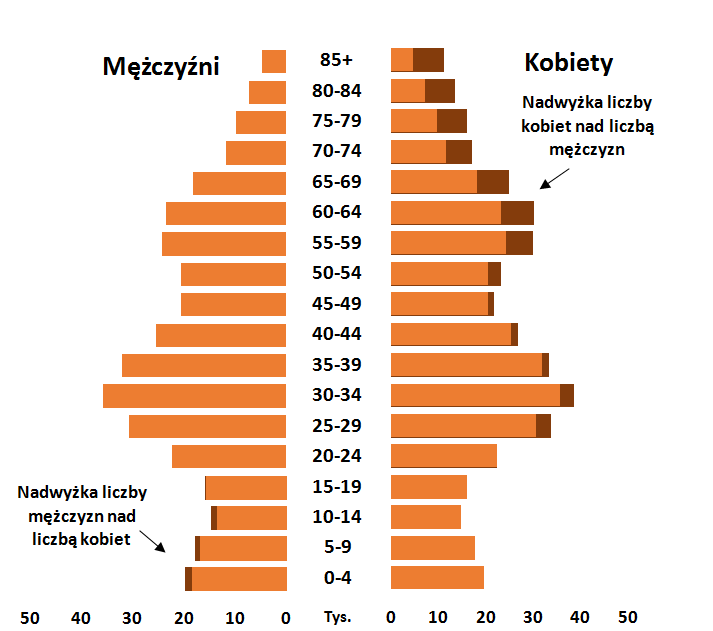 Źródło: opracowanie własne na podstawie danych GUS (BDL) Dokonując analizy wskaźników dotyczących prognoz liczby ludności społeczności Miasta Krakowa warto odnotować pozytywne zjawisko jakim jest
