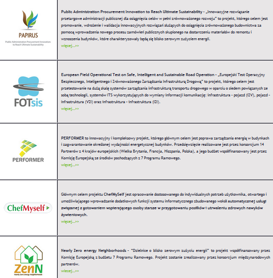 projektów www.