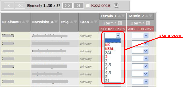 student nie zaliczył przedmiotu, ponieważ nie przystąpił do zaliczenia/egzaminu w żadnym z terminów.