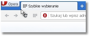 Aby poprawnie skonfigurować przeglądarkę należy w pierwszym kroku kliknąć w