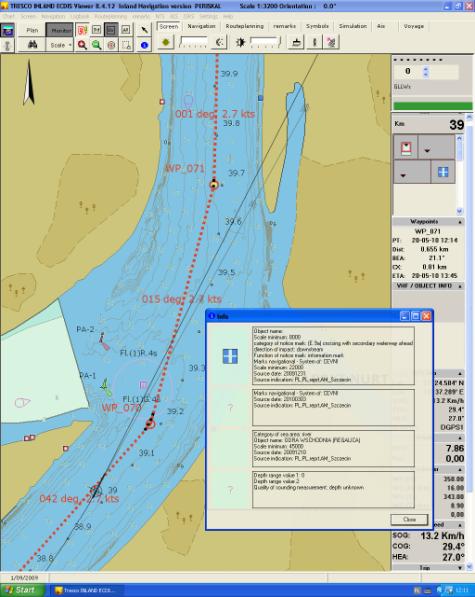 Pracownicy AM w Szczecinie we współpracy z Biurem Hydrograficznym Marynarki Wojennej opracowali pierwsze w Polsce komórki elektronicznych map nawigacyjnych, zgodne ze standardem Inland ECDIS,