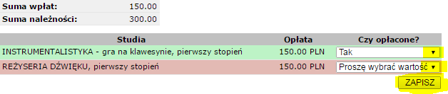 Rejestracja na więcej niż jedne studia. Jeśli kandydat zapisze się na więcej niż jedne studia, ważne jest, aby pamiętać o ustawieniu priorytetów zapisów. Można je sprawdzić w zakładce moje studia.