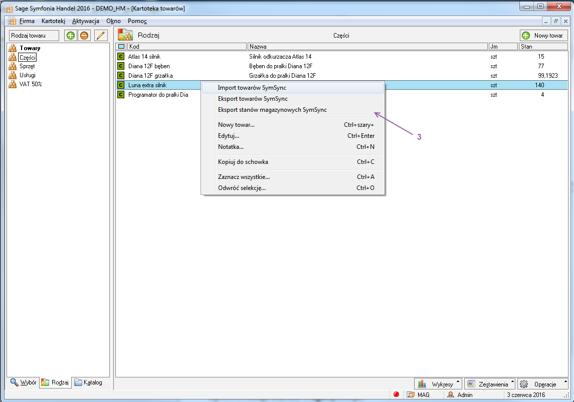 Włączenie procedury OnTimer w konfiguracji programu (Ustawienia > Parametry pracy >