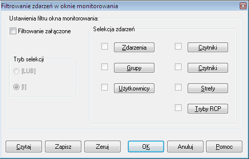 Rysunek 4.4. Wybór kolumn do wyświetlenia w oknie ALARMY 4.1.7.