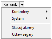 Rysunek 5.4. Menu Widok programu Remote Monitor Menu Widok zawiera polecenia i narzędzia dostępne w menu Widok programu PR Master w trybie monitorowania.