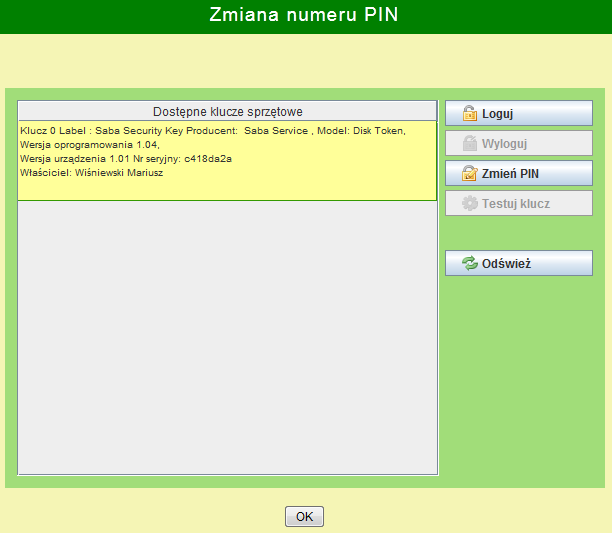 3.18. Zmiana hasła Opcja umożliwia zmianę hasła logowania do programu. Procedura zmiany hasła jest taka sama jak w przypadku procedury pierwszego logowania do systemu opisanej w punkcie 2.1. Pierwsze logowanie niniejszej instrukcji.