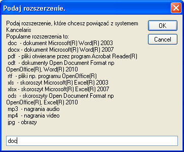 8. Inne 8.1. Rejestrowanie dokumentów bezpośrednio z okna Exploratora Windows System Kancelaris został teraz wzbogacony o program KancelarisStarter.