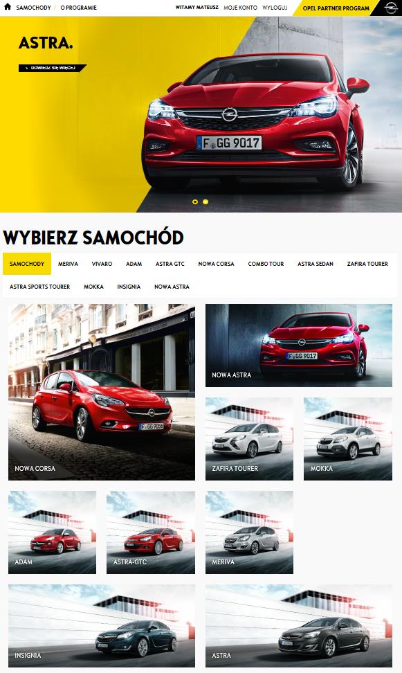 wybór punktu dealerskiego). 2. Napisać wiadomość e-mail na adres: kontakt@opelpartnerprogram.