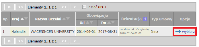 Wymiana studencka w USOSweb student Dostęp do modułu po wybraniu odnośnika Dla Studentów z menu głównego, a następnie odnośnika Wymiana studencka z panelu po lewej stronie Po wyborze odnośnika oferty