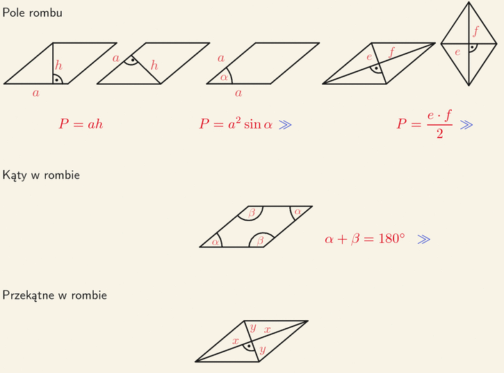 14. Romb Zadania wprowadzające: 1. Przyprostokątne trójkąta prostokątnego mają długości i. Oblicz długość przeciwprostokątnej. 2. Przyprostokątne trójkąta prostokątnego mają długości 6 i 8.