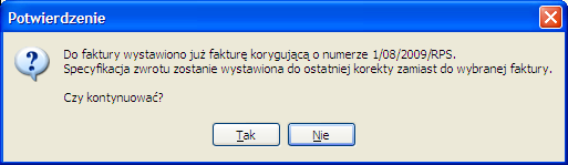 Aby wydrukować specyfikację wchodzimy w okno przeglądania faktur sprzedaży (dla paragonów w okno przeglądania paragonów Sprzedaż Paragony i zwroty ), ustawiamy się na danej fakturze (paragonie) i z