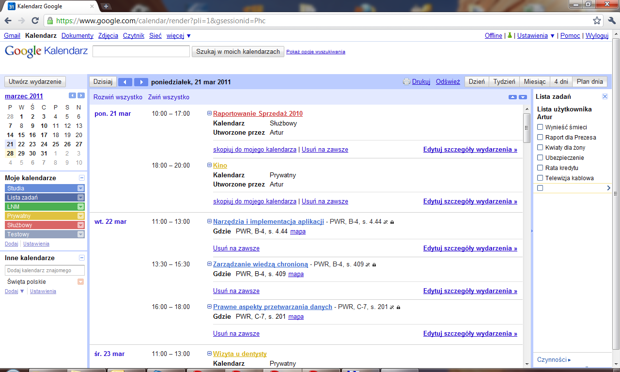 Kalendarze Google http://webhosting.
