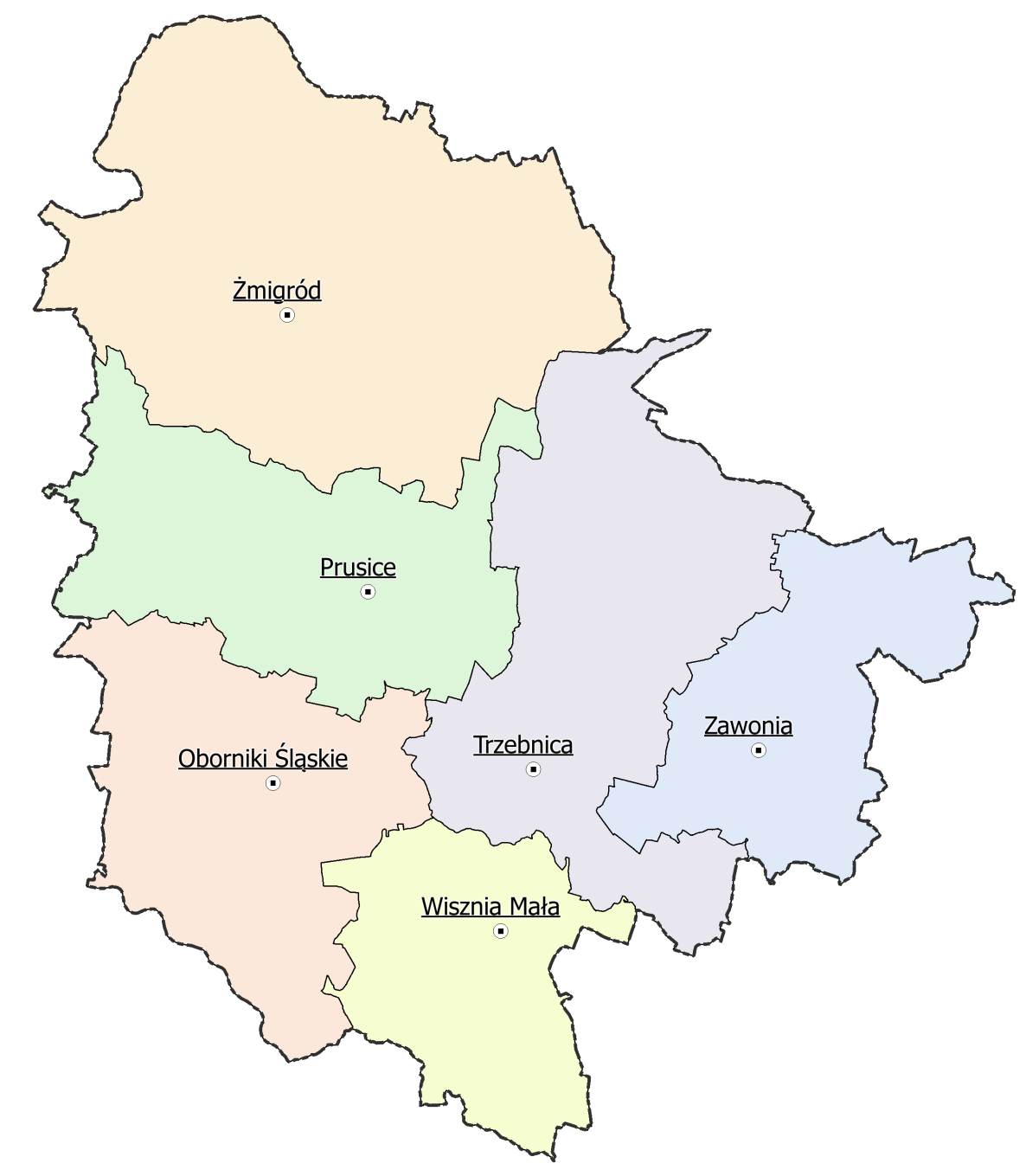 2.1 Charakterystyka jednostek administracyjnych objętych planem 2.1.1 Powiat trzebnicki Powiat trzebnicki położony jest w północno - wschodniej części województwa dolnośląskiego.