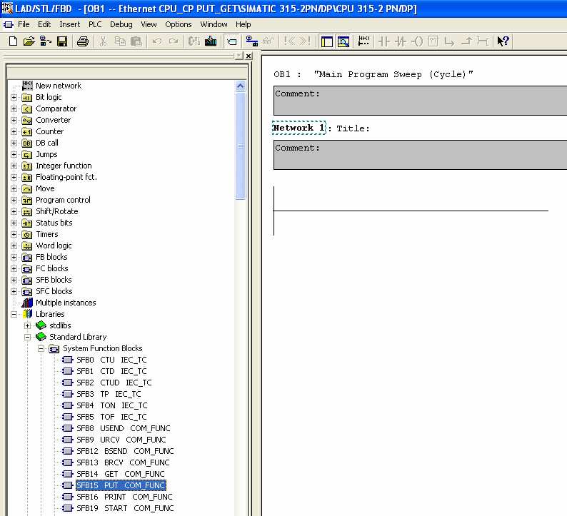 W tym celu w oknie programu Simatic Manager wybieramy kolejno Simatic 315-2PN/DP CPU 315-2 PN/DP S7 Program(2) Blocks. Rys.14. Rys. 14 4.