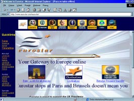6, oprócz podstawowych us³ug typu: rozk³ad jazdy, rezerwacja i cennik biletów, udostêpnia równie informacje na temat historii budowy Eurotunelu, parametrów technicznych po³¹czeñ oraz rodzaju