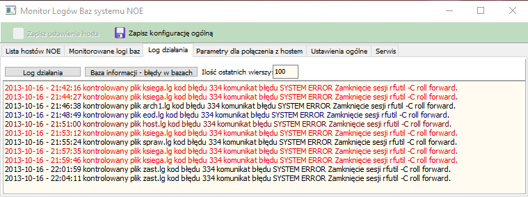 6. Monitoring parametrów systemu Unix poprawiono prezentację danych z bazy informacji poprzez dodanie dodatkowych pól opisu oraz dodatkową analizę.