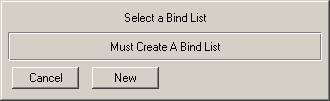 W celu zdefiniowania listy powiązań (Bind List) w programie WindowMaker naleŝy wybrać z menu Special opcję SQL Access Manager, a następnie Bind List Pojawi się