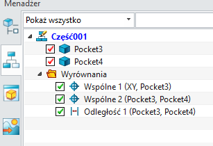 Różne konfiguracje komponentów współistnieją w tym samym złożeniu Przy łączeniu części w złożeniu, różne konfiguracje części mogą być użyte do dopasowania odpowiednich zastosowań.
