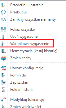 Możliwy jest wybór nieaktywnego komponentu do wykonania jakiegoś polecenia, będąc w edycji innego komponentu. 3.