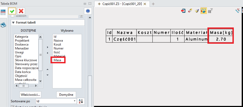 3.9.10 Nowy "BOM konstrukcji spawanych" (Standard, Professional, Premium) Stosowany jest do generowania listy wszystkich konstrukcji spawanych. 3.9.11 Nowa "Tabela spoin" (wszystkie wersje) Tabela ta używana jest do wypisania wszystkich symboli spoin, dołączonych do wybranego widoku.