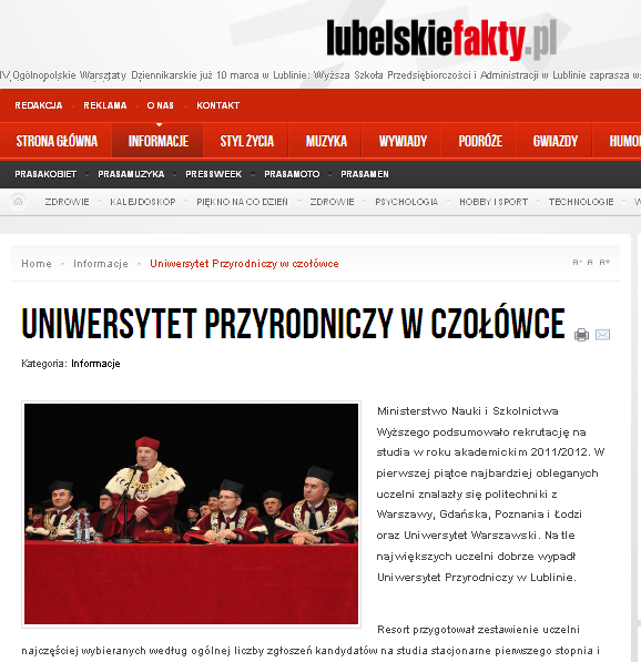 Siódma, najczęściej wybierana przez kandydatów na studia, uczelnia w Polsce!