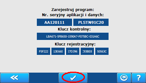 4. Wybierz do rejestracji dane Polski. Pole podświetli się na niebiesko.