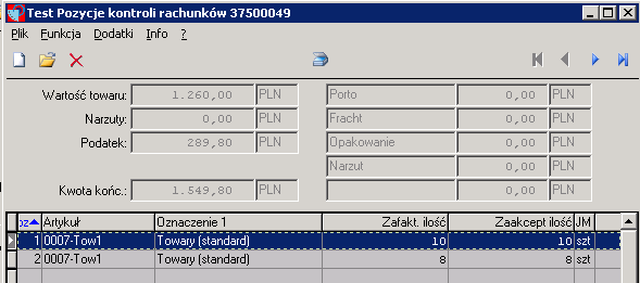5 Dokonaj przeksięgowania artykułów z magazynu przyjęcia towarów (MPT) 0 do magazynu docelowego 30.