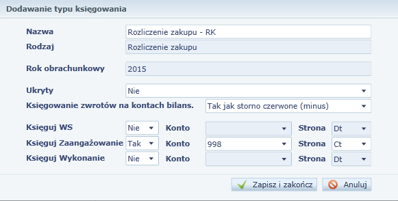 Finanse Pole Nazwa jest nadawane przez użytkownika (w tym polu można wpisać maksymalnie 128 znaków).