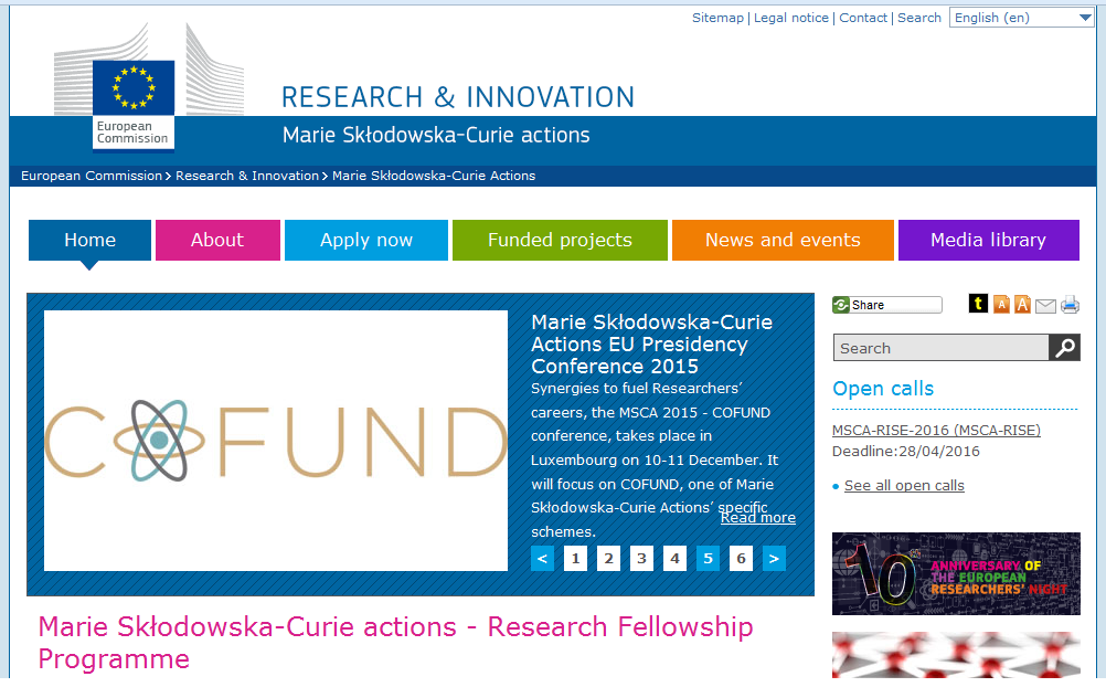 Europejski Portal MSCA http://ec.